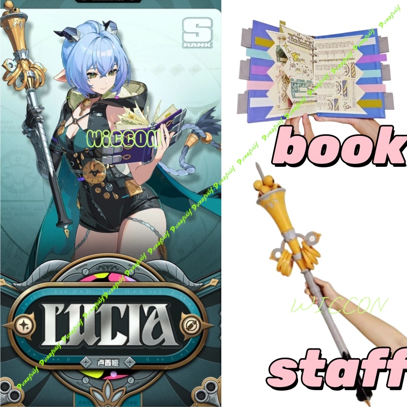 Cosplay Prop Book - Zenless Zone Zero Lucia-accesorios de Cosplay,